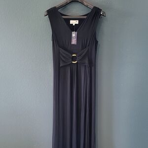 Liz Lange Black Maxi Dress with Bow Detail